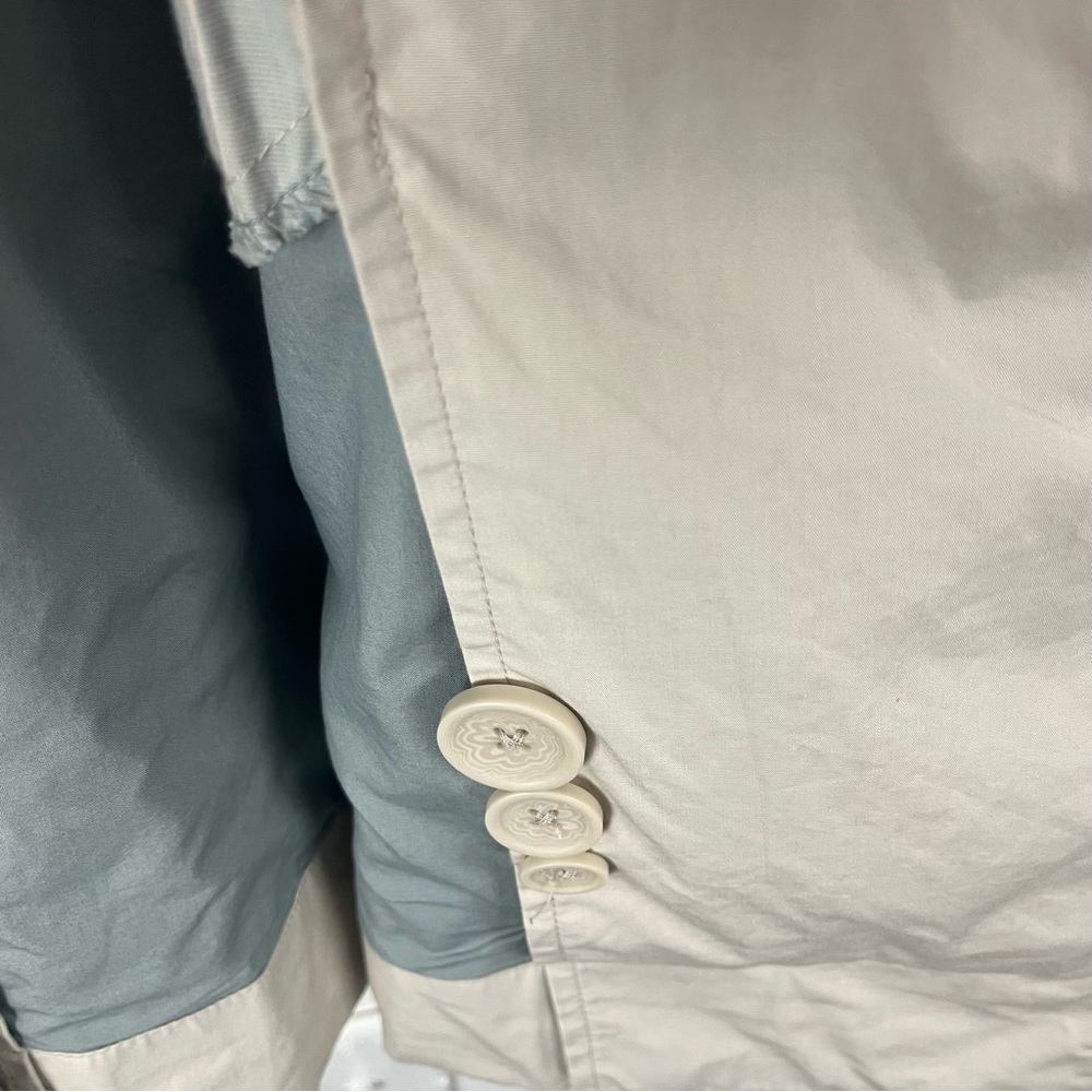 GAP Vintage Long Sleeves Lined Button Zipper Closure Pockets Trench Coat Medium - Picture 6 of 12